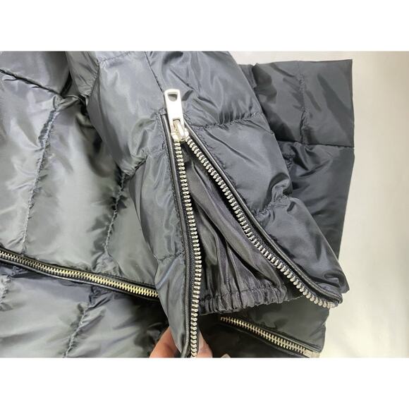 ZARA Puffer Coat Jacket, Size Small, Zipper Pockets, Fitted, Black, Outerwear - Picture 7 of 8